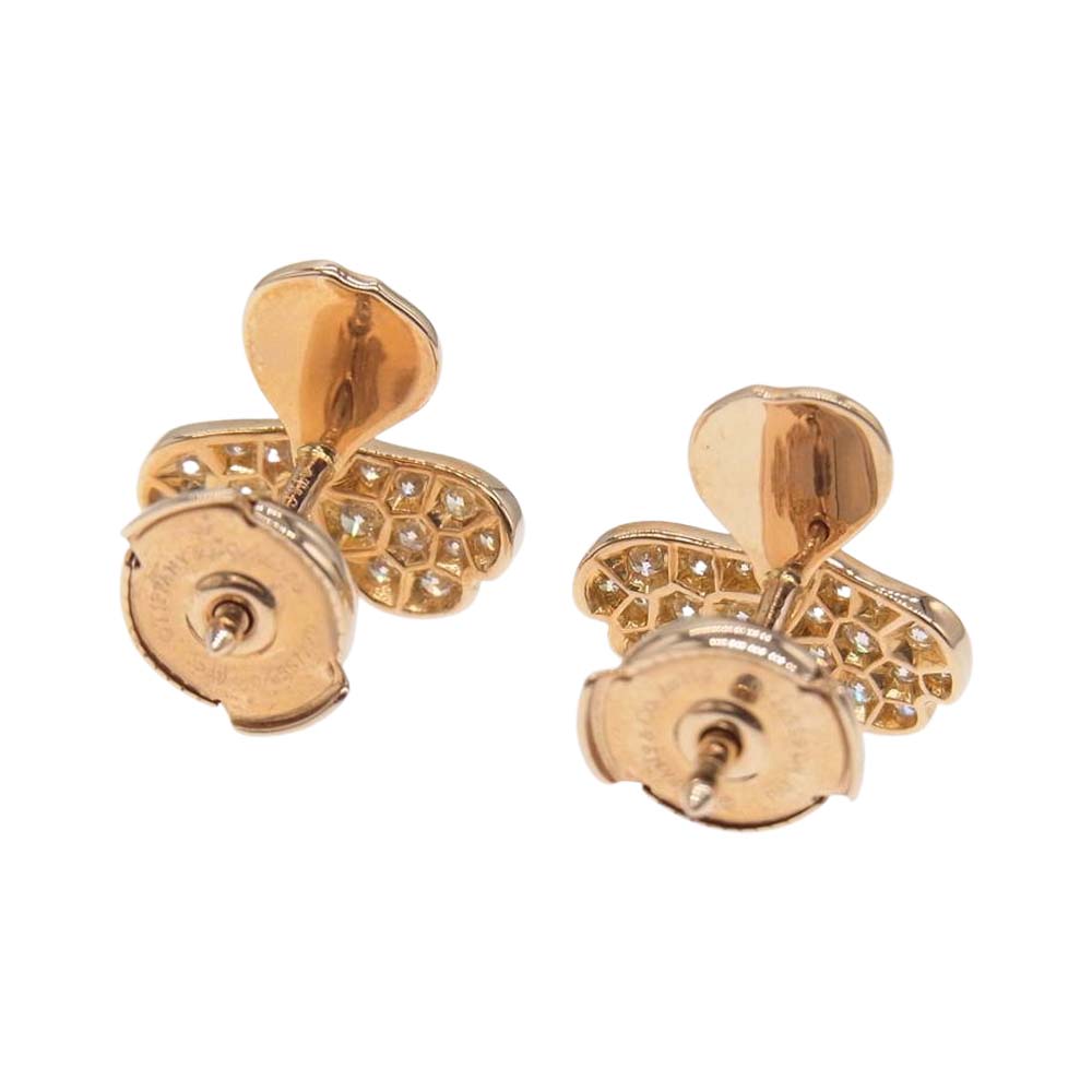 TIFFANY&Co. ティファニー K18 PAPER FLOWERS ペーパーフラワーダイヤ ピアス ゴールド系【中古】