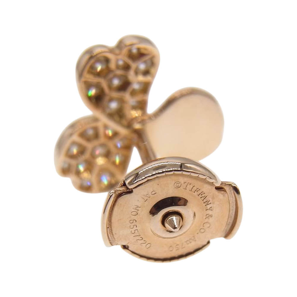 TIFFANY&Co. ティファニー K18 PAPER FLOWERS ペーパーフラワーダイヤ ピアス ゴールド系【中古】