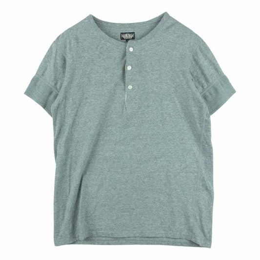 BLACK SIGN ブラックサイン Henly Neck ヘンリーネック 半袖 Tシャツ コットン 日本製 グレー系【中古】