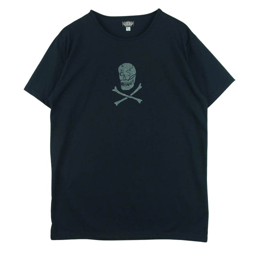 BLACK SIGN ブラックサイン RITUAL SKULL COOLING スカル プリント 半袖 Tシャツ 日本製 ブラック系 42【中古】