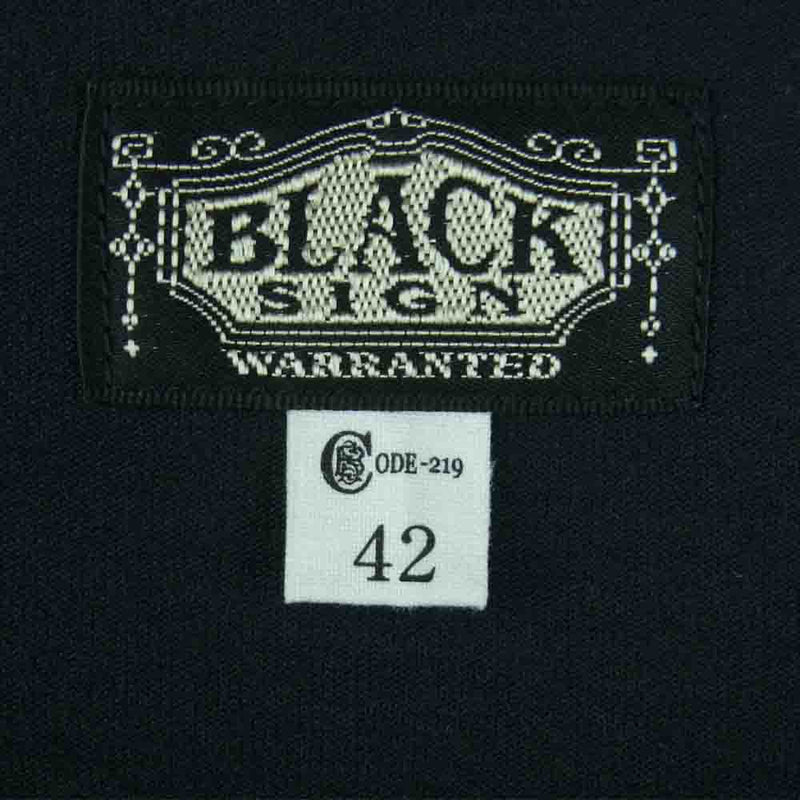 BLACK SIGN ブラックサイン RITUAL SKULL COOLING スカル プリント 半袖 Tシャツ 日本製 ブラック系 42【中古】