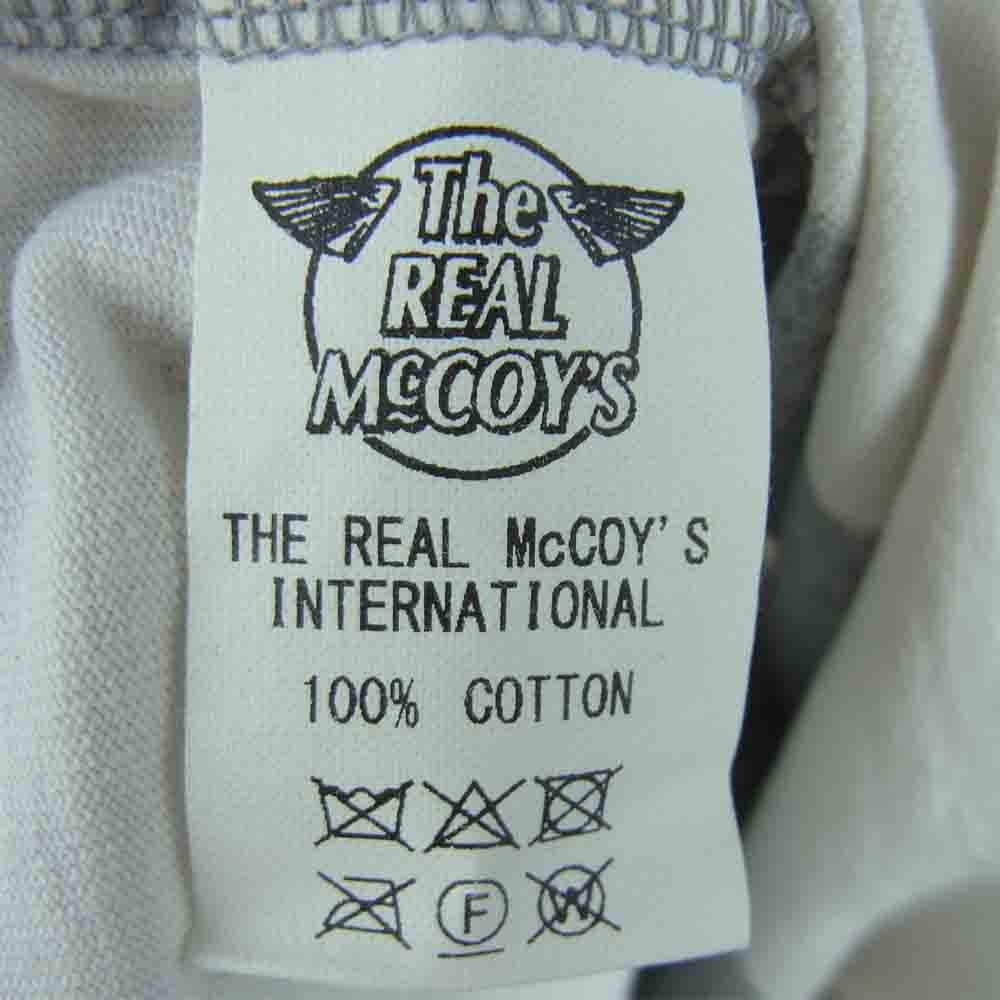 The REAL McCOY'S ザリアルマッコイズ McCoY SPORTSWEAR マッコイ スポーツ ウェア ボーダー Tシャツ グレー系 ホワイト系 38【中古】