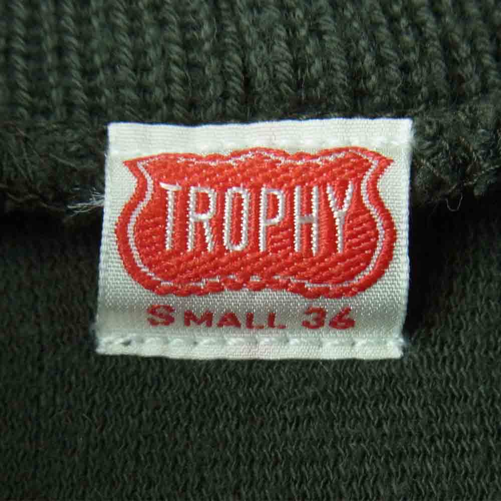 トロフィークロージング Naval High-Neck ハイネック タートルネック ニット セーター ダークグリーン系 S 36【中古】