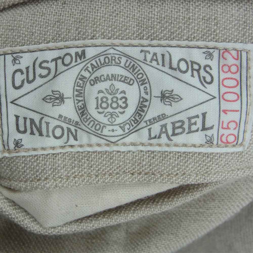 The REAL McCOY'S ザリアルマッコイズ THE DOUBLE DAIAMOND ダブル ダイヤモンド リネン シンチバック パンツ グレイッシュベージュ系 30【中古】