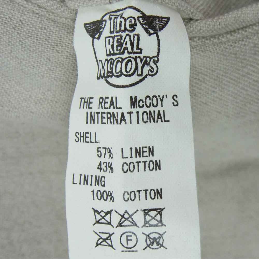 The REAL McCOY'S ザリアルマッコイズ THE DOUBLE DAIAMOND ダブル ダイヤモンド リネン シンチバック パンツ グレイッシュベージュ系 30【中古】