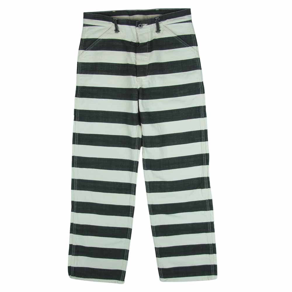 The REAL McCOY'S ザリアルマッコイズ PRISONER TROUSERS プリズナー トラウザーズ パンツ ダークグレー系 オフホワイト系【中古】