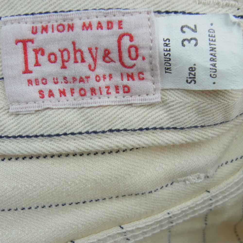 トロフィークロージング COKE STRIPE PAINTER PANTS コーク ストライプ ペインター パンツ オフホワイト系 32【美品】【中古】