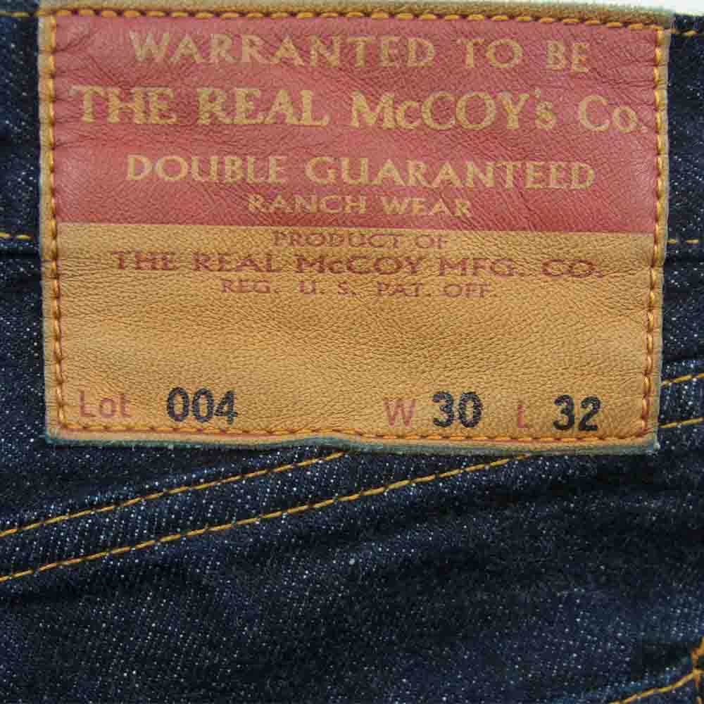 The REAL McCOY'S ザリアルマッコイズ Lot.004 テーパード デニム パンツ インディゴブルー系 W30L32【美品】【中古】