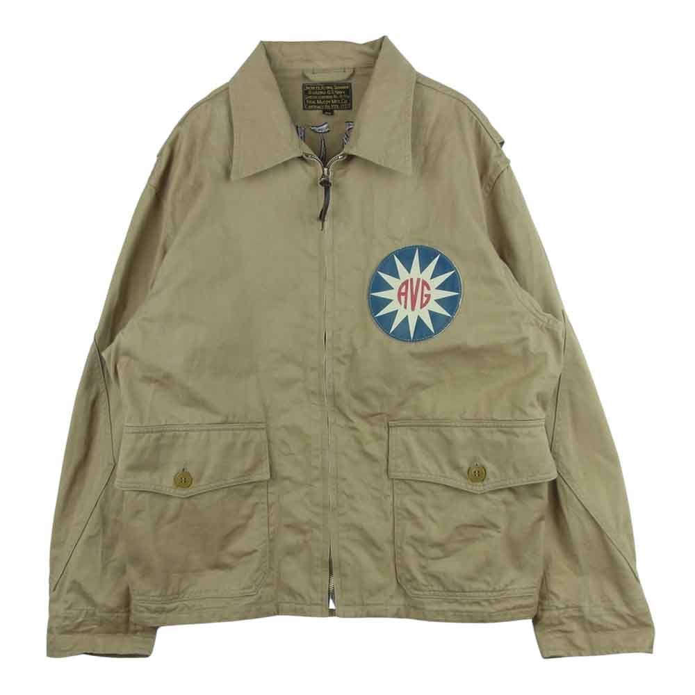 The REAL McCOY'S ザリアルマッコイズ M-421A FEI HU フライング タイガース 飛虎隊 サマー フライト ジャケット ベージュ系 40【中古】