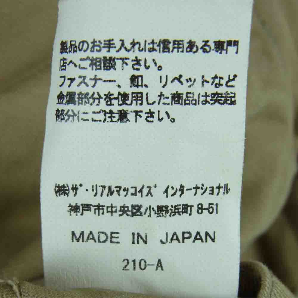 The REAL McCOY'S ザリアルマッコイズ M-421A FEI HU フライング タイガース 飛虎隊 サマー フライト ジャケット ベージュ系 40【中古】
