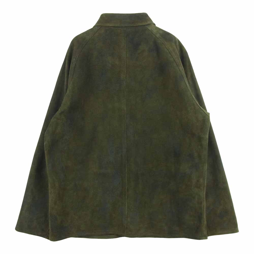 The REAL McCOY'S ザリアルマッコイズ 8 HOUR UNION LEATHER WELDER スエード カバーオール ジャケット カーキ系 38【中古】