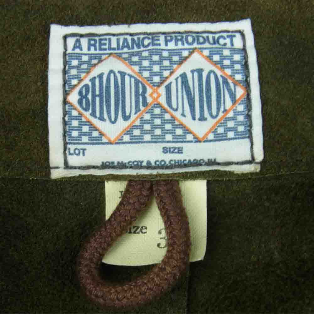 The REAL McCOY'S ザリアルマッコイズ 8 HOUR UNION LEATHER WELDER スエード カバーオール ジャケット カーキ系 38【中古】