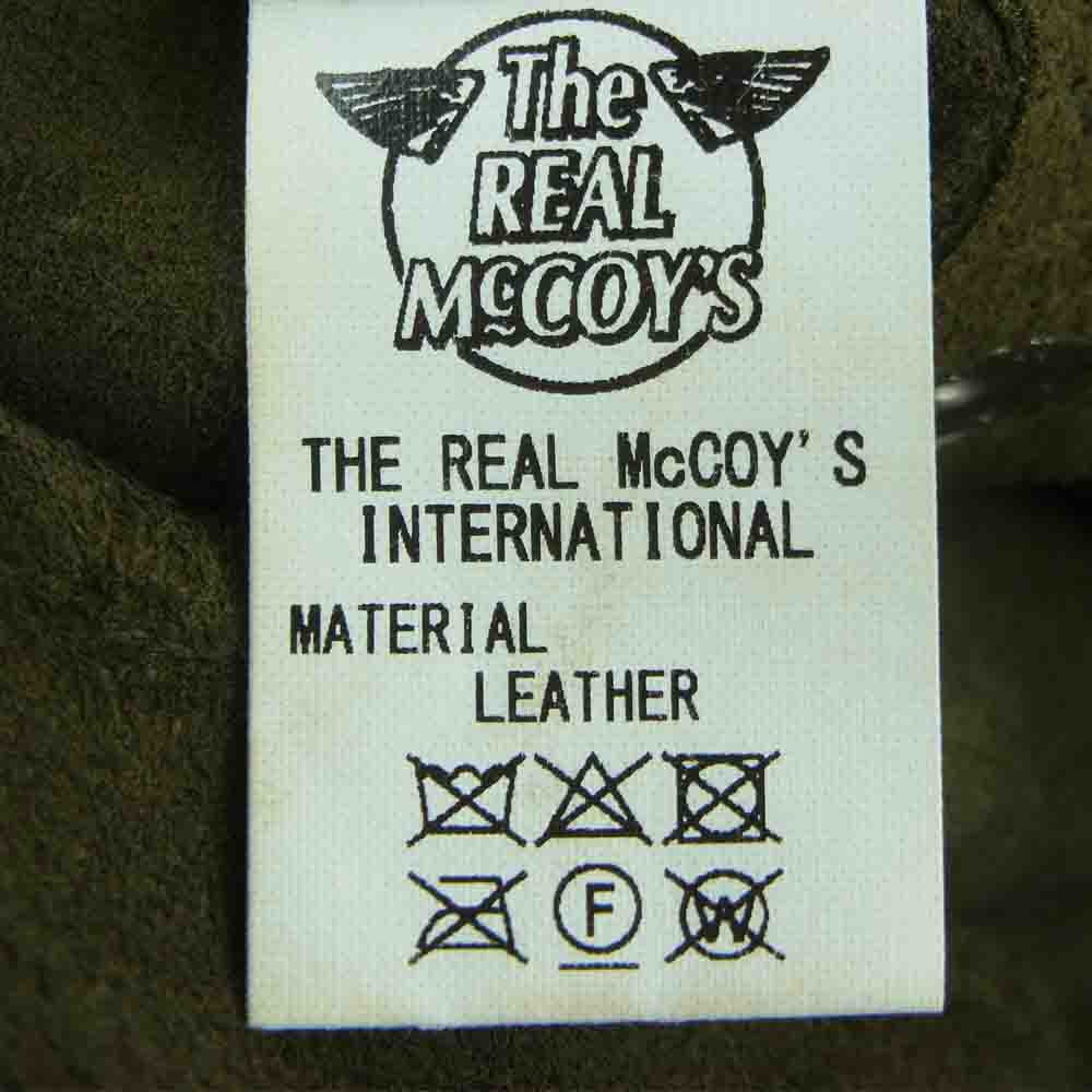 The REAL McCOY'S ザリアルマッコイズ 8 HOUR UNION LEATHER WELDER スエード カバーオール ジャケット カーキ系 38【中古】