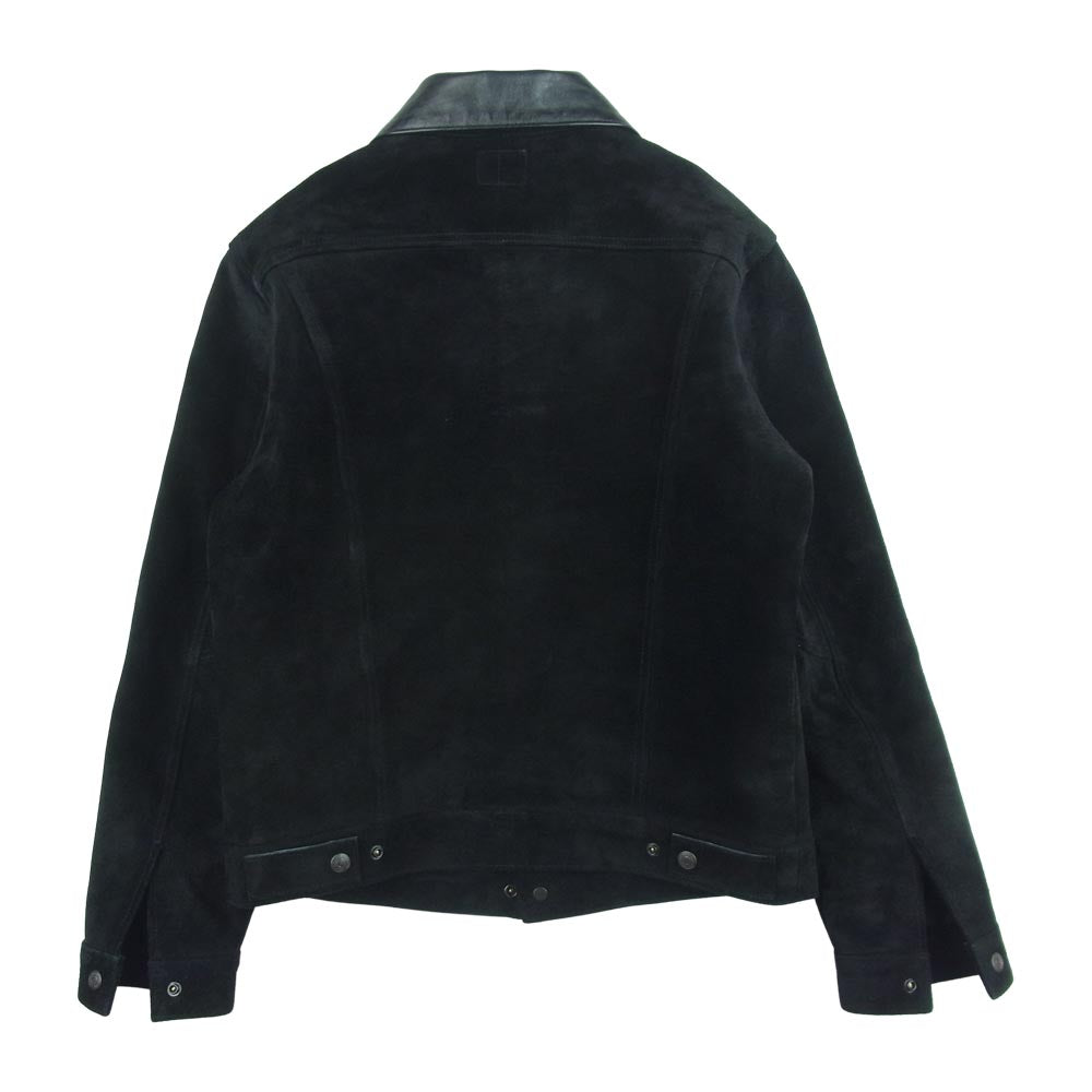 The REAL McCOY'S ザリアルマッコイズ JOE McCOY ジョーマッコイ ROUGH OUT LEATHER WESTERN JACKET ラフ アウト レザー スエード ウエスタン ジャケット ブラック系 38【美品】【中古】