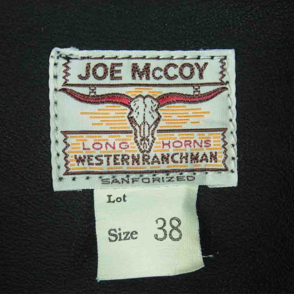 The REAL McCOY'S ザリアルマッコイズ JOE McCOY ジョーマッコイ ROUGH OUT LEATHER WESTERN JACKET ラフ アウト レザー スエード ウエスタン ジャケット ブラック系 38【美品】【中古】