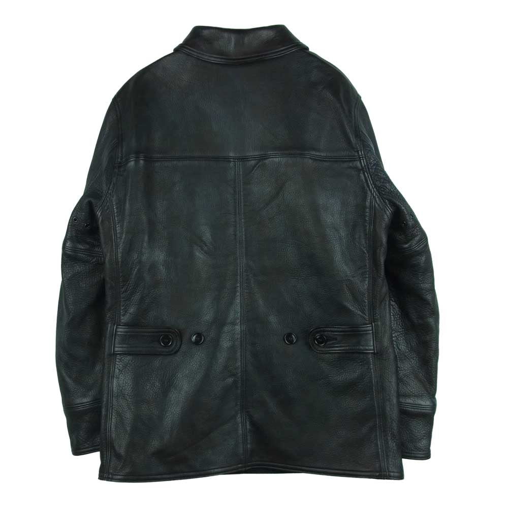 The REAL McCOY'S ザリアルマッコイズ 21AW MJ21117 JOE McCOY ジョーマッコイ DEERSKIN CAR COAT ディアスキン レザー カーコート ブラック系 38【中古】