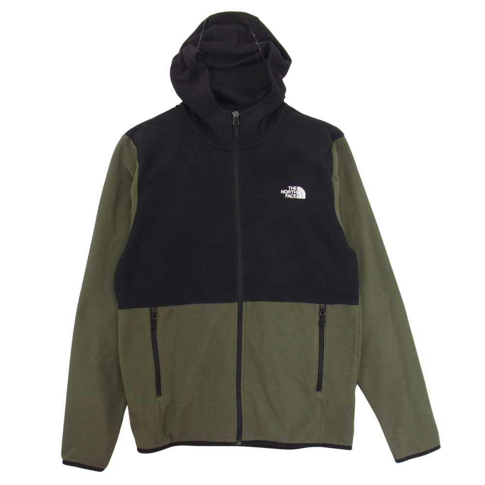 THE NORTH FACE ノースフェイス NF0A4AJBBQW Glacier Fleece Full Zip Hoodie フリース フルジップ パーカー ジャケット カーキ系 S【中古】