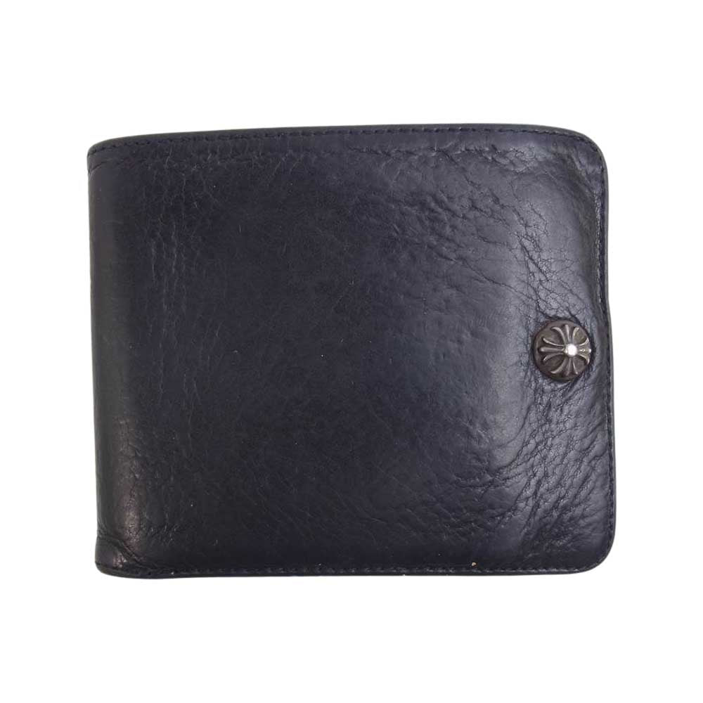 CHROME HEARTS クロムハーツ（原本無） 1スナップ レザー ウォレット ブラック系【中古】