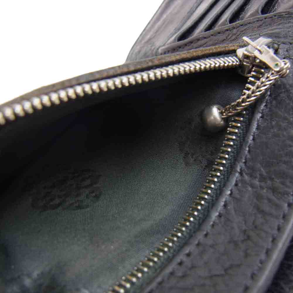 CHROME HEARTS クロムハーツ（原本無） 1スナップ レザー ウォレット ブラック系【中古】