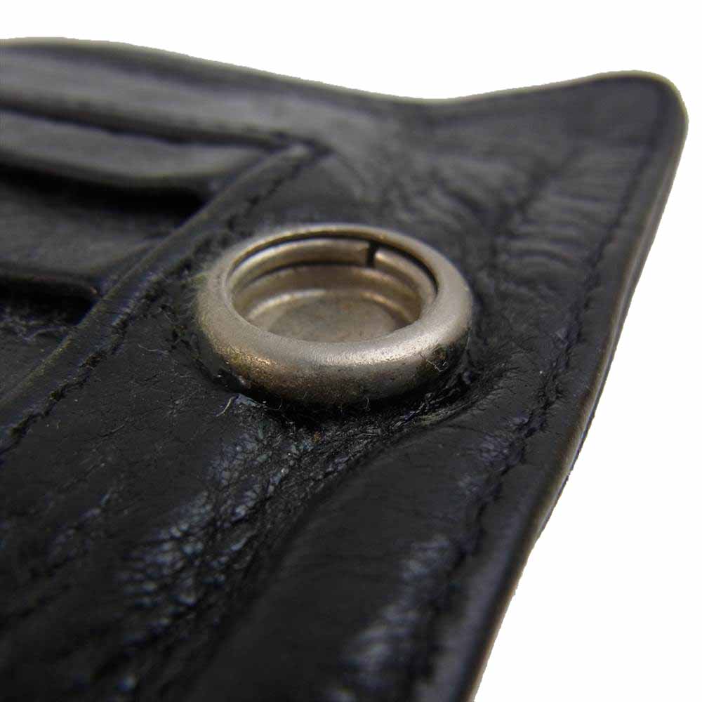 CHROME HEARTS クロムハーツ（原本無） 1スナップ レザー ウォレット ブラック系【中古】