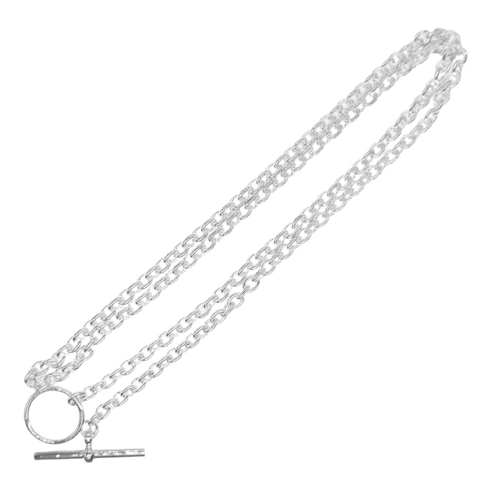 HERMES エルメス H117116B 00 シェーヌ ダンクル パンク GM ロング ネックレス シルバー系【極上美品】【中古】
