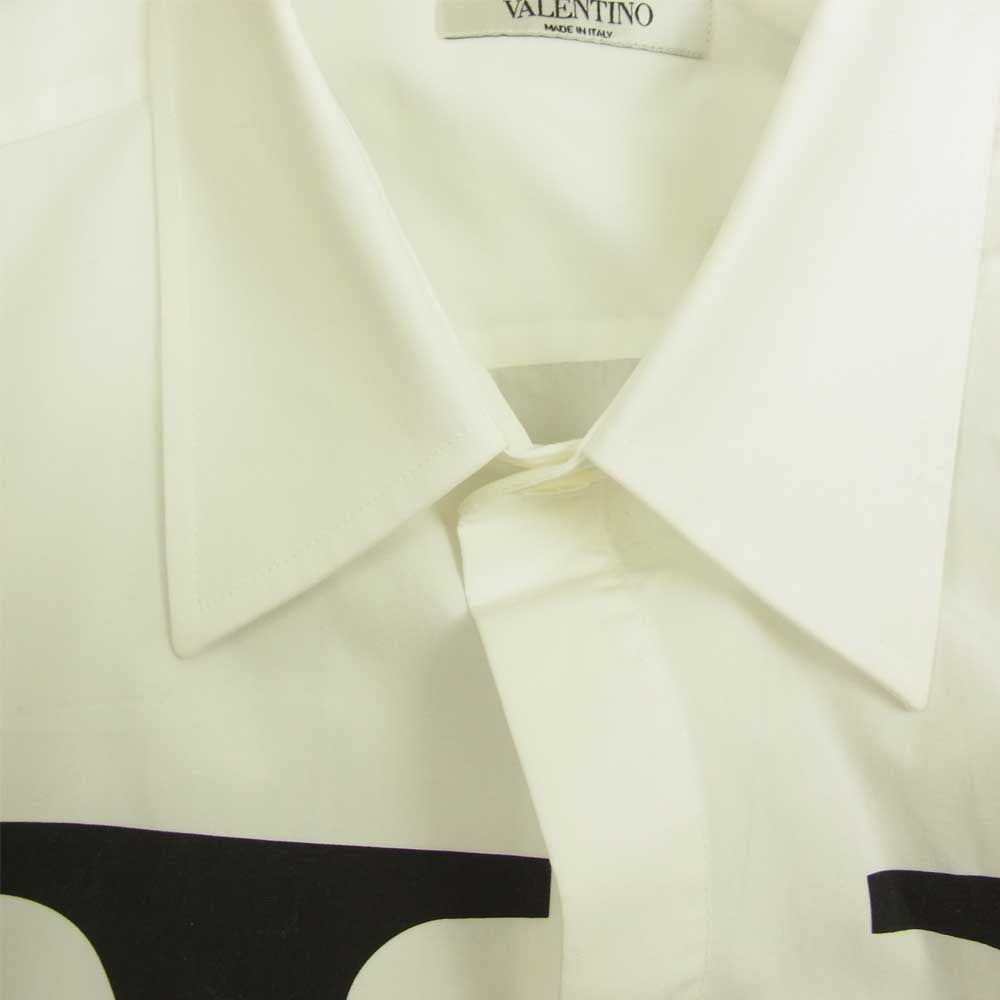 VALENTINO ヴァレンティノ 20ss tv0aba9569u 国内正規品 ロゴ ドリームプリント シャツ ホワイト系 40【中古】
