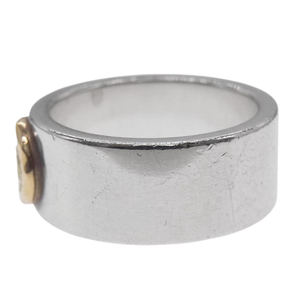 WINGROCK ウィングロック K18メタル付き 平打ち リング シルバー系【中古】