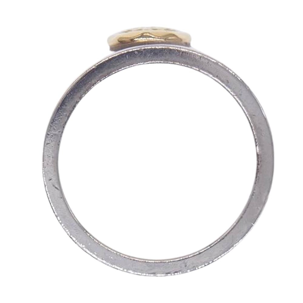 WINGROCK ウィングロック K18メタル付き 平打ち リング シルバー系【中古】