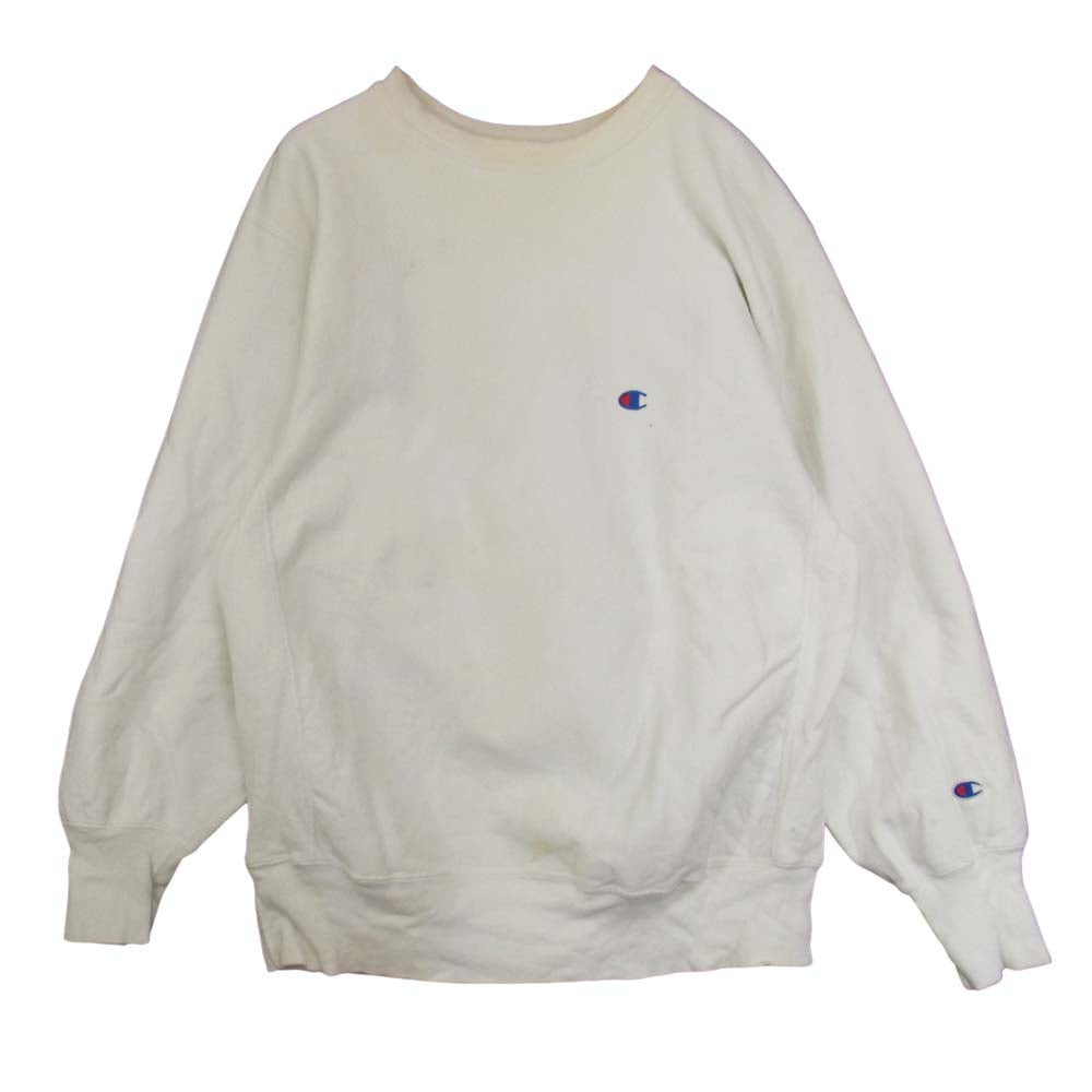 Champion チャンピオン ビンテージ 90s USA製 刺?タグ リバースウィーブ スウェット ホワイト系 XL【中古】