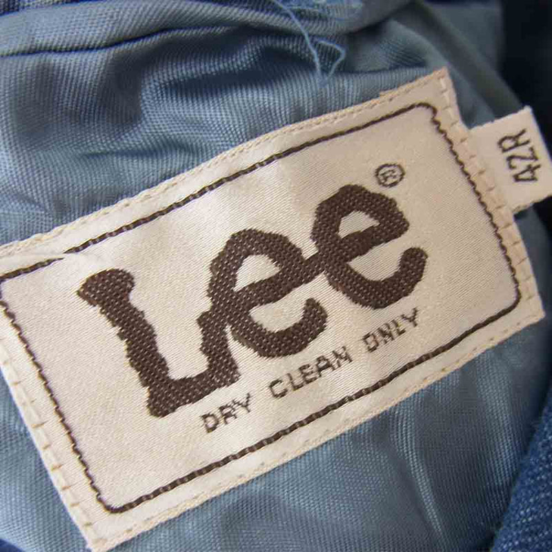 Lee リー ビンテージ USA製 70s ウエスタンニューヨーク デニム テーラード ジャケット ネイビー系 42R【中古】
