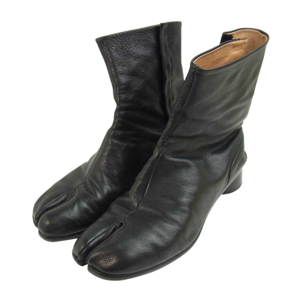 MAISON MARGIELA メゾンマルジェラ s57wu0153 TABI BOOTS スプリットトゥ ブーツ 足袋ブーツ ブラック系 43【中古】