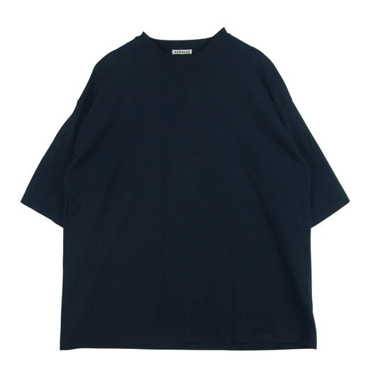 AURALEE オーラリー A6SP01HT SUPER HARD TWIST BIG KNIT TEE スーパー ハードツイスト ビッグ ニット 半袖 Tシャツ ダークネイビー系 4【中古】