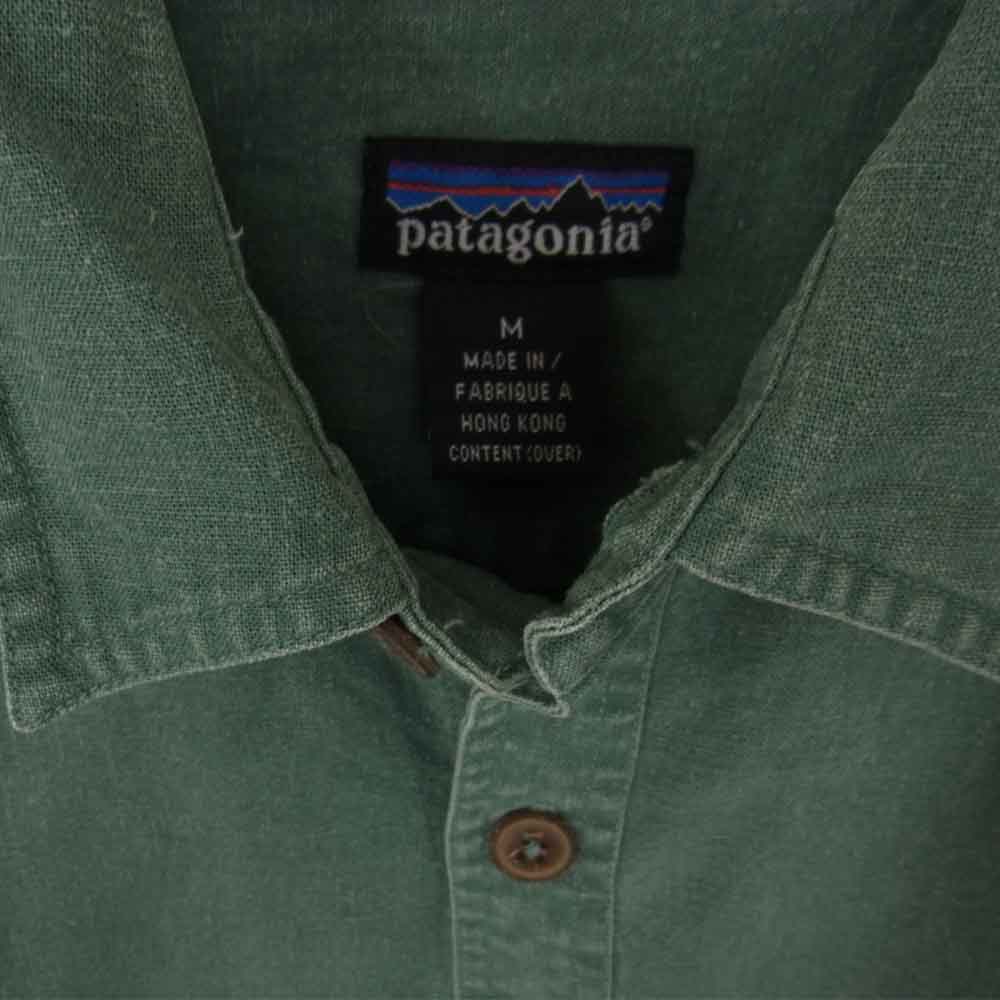 patagonia パタゴニア 99AW 99年製 HEMP ヘンプ 長袖 シャツ カーキ系 M【中古】