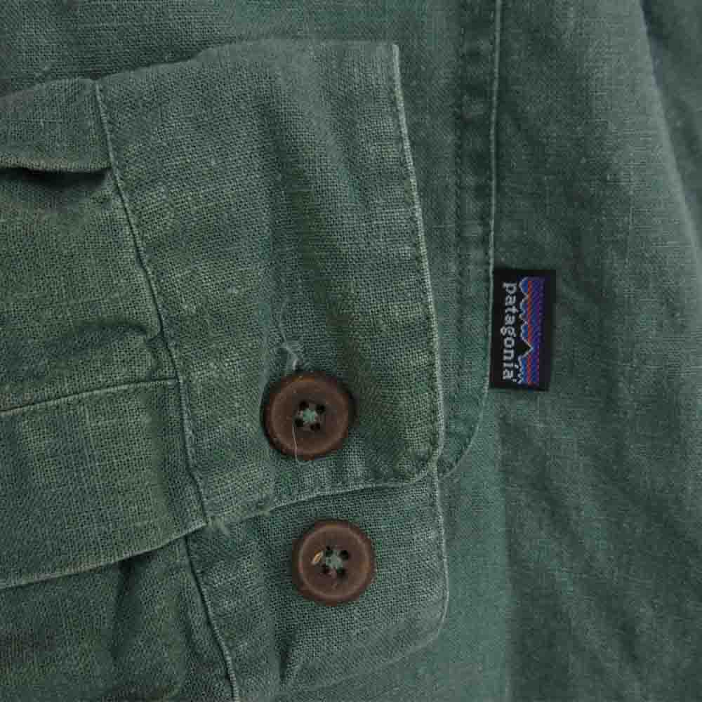 patagonia パタゴニア 99AW 99年製 HEMP ヘンプ 長袖 シャツ カーキ系 M【中古】