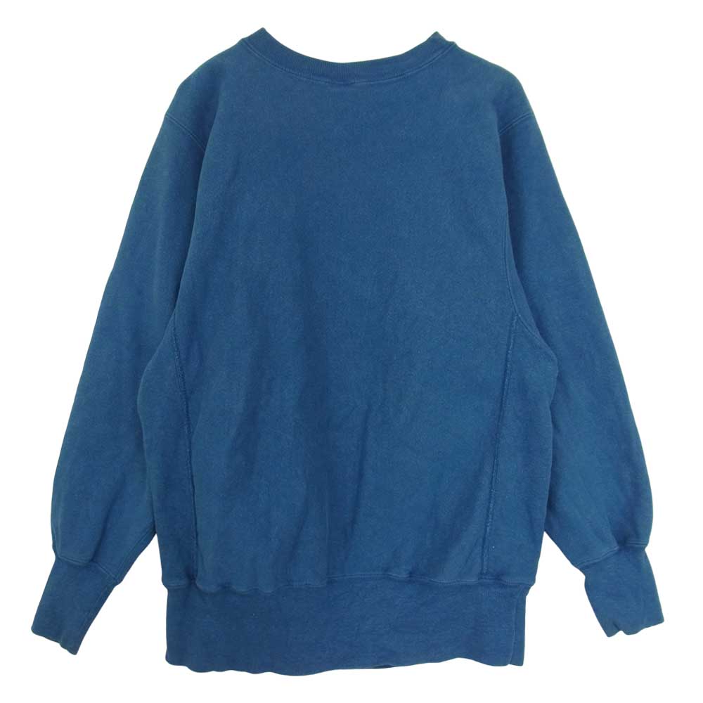 Champion チャンピオン ビンテージ USA製 90s 刺?タグ リバースウィーブ 半袖 スウェット ブルー系 M【中古】
