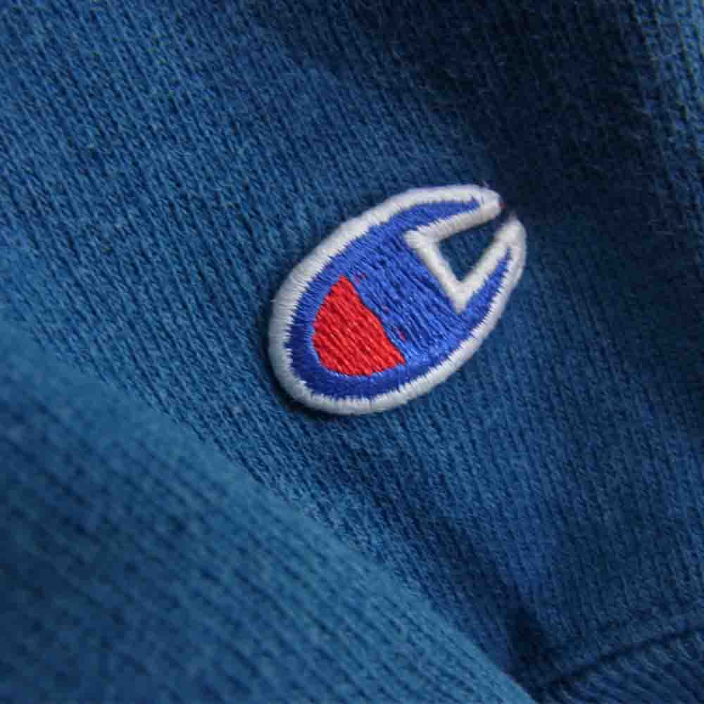 Champion チャンピオン ビンテージ USA製 90s 刺?タグ リバースウィーブ 半袖 スウェット ブルー系 M【中古】