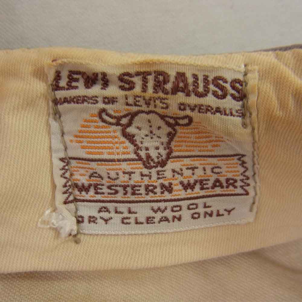 Levi's リーバイス ビンテージ 50s ショートホーン タグ L ポケット トラウザン パンツ ブラウン系 サイズ表記無【中古】