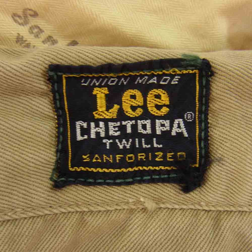 Lee リー ビンテージ 60s Chetopa Twill チノ トラウザー パンツ 三角マチ付 ワークパンツ ベージュ系 サイズ表記無【中古】