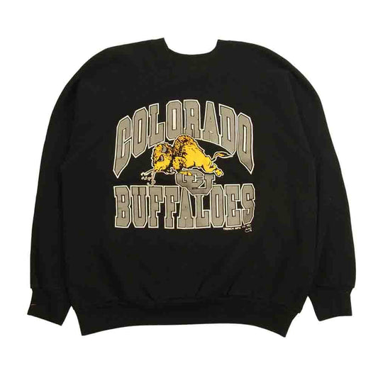 タルテックス ビンテージ USA製 80s 90s プリント ラグラン スウェット ブラック系 XL【中古】
