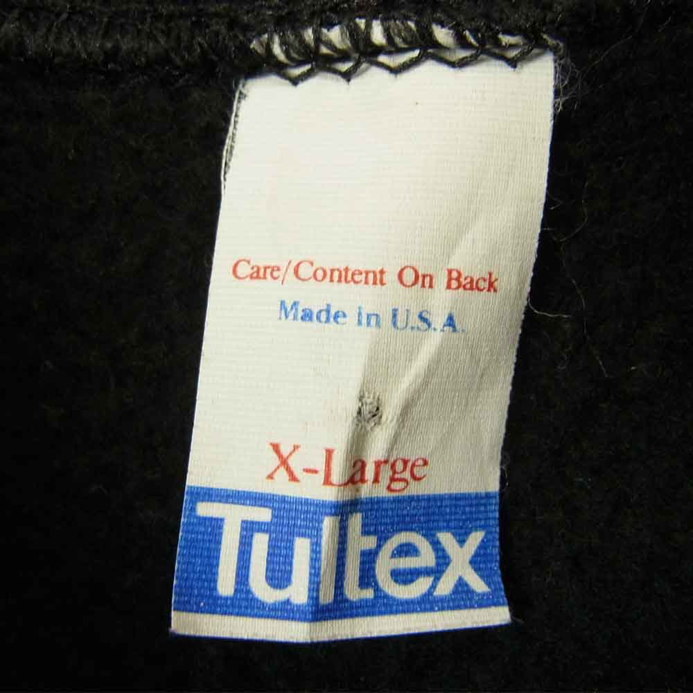 タルテックス ビンテージ USA製 80s 90s プリント ラグラン スウェット ブラック系 XL【中古】