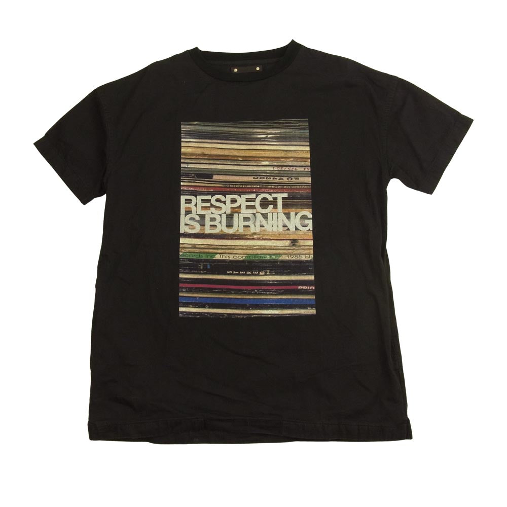 MINEDENIM マインデニム 2005-4002-99-012 Flyer Print Denim T-SH フライヤー プリント デニム 半袖 Tシャツ ブラック系 1【中古】