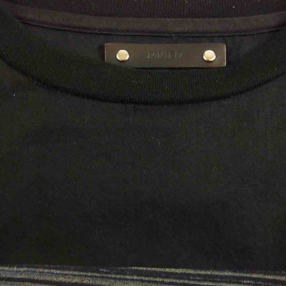 MINEDENIM マインデニム 2005-4002-99-012 Flyer Print Denim T-SH フライヤー プリント デニム 半袖 Tシャツ ブラック系 1【中古】
