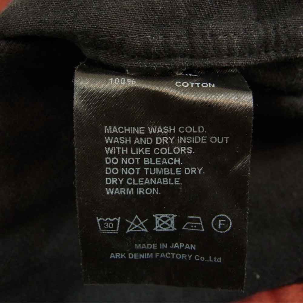 MINEDENIM マインデニム 1940-4006-17-022 Hand Drawing Border N.Loose T-SH USED加工 ポケット付 ボーダー 半袖 Tシャツ ブラック系 レッド系 2【中古】