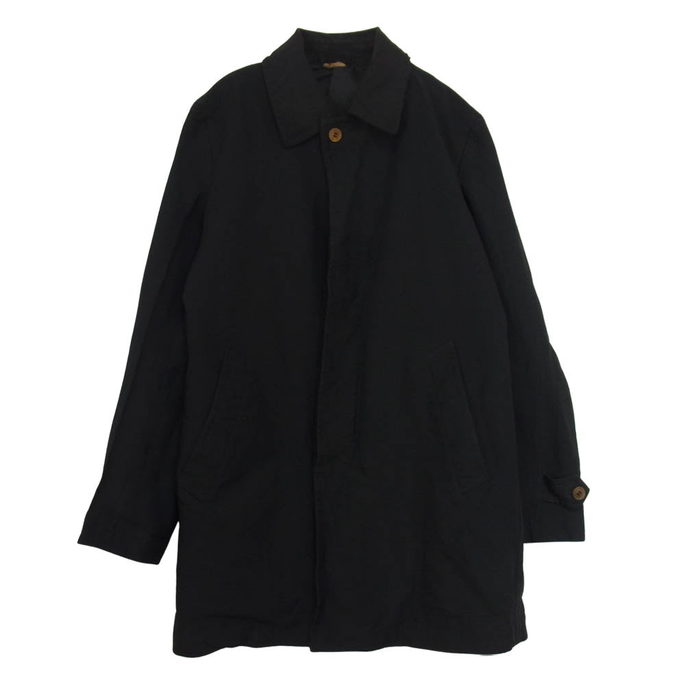 COMME des GARCONS コムデギャルソン HOMME DEUX DP-C001 AD2015 オムドゥ ポリ製品染色加工 ステンカラーコート ブラック系 S【中古】