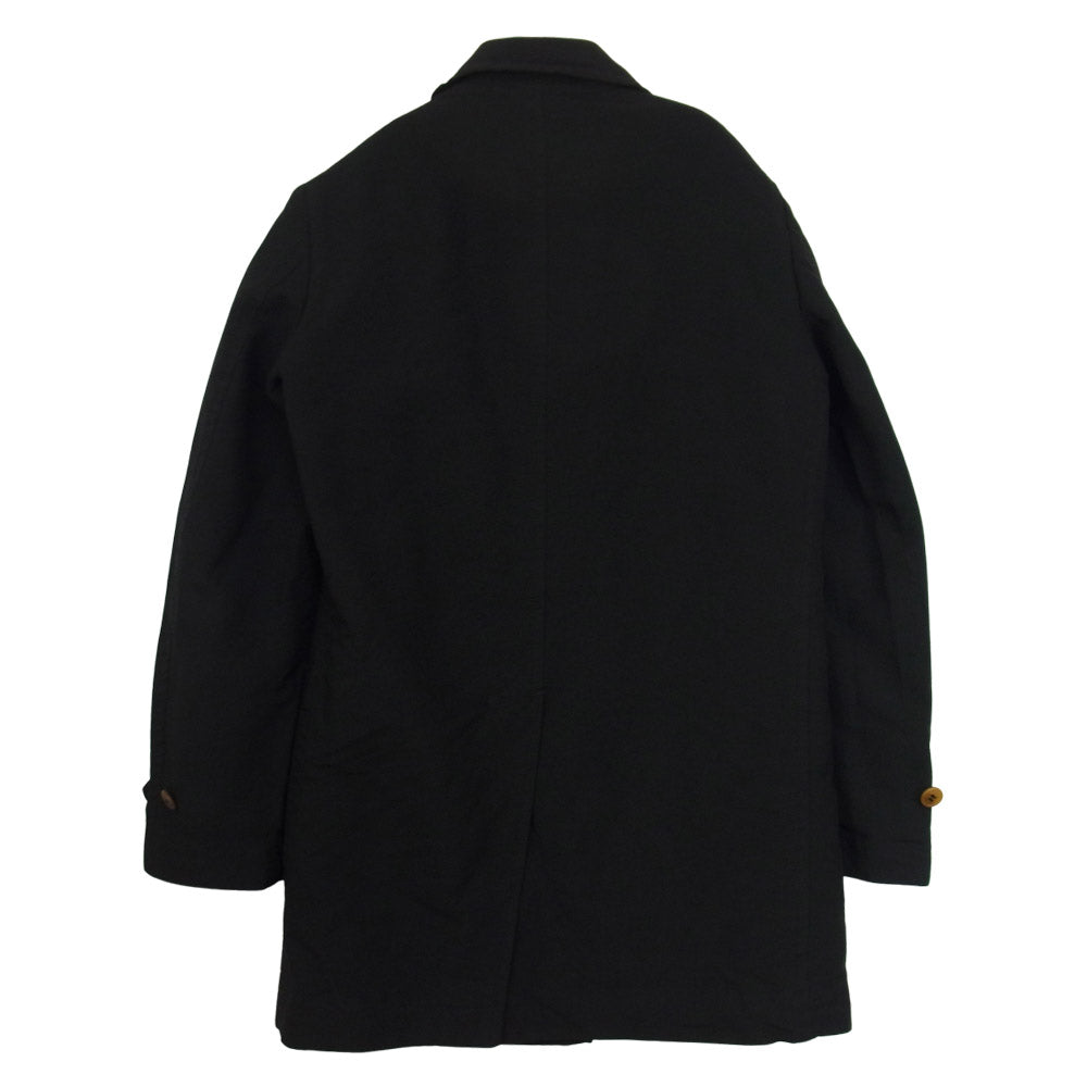 COMME des GARCONS コムデギャルソン HOMME DEUX DP-C001 AD2015 オムドゥ ポリ製品染色加工 ステンカラーコート ブラック系 S【中古】
