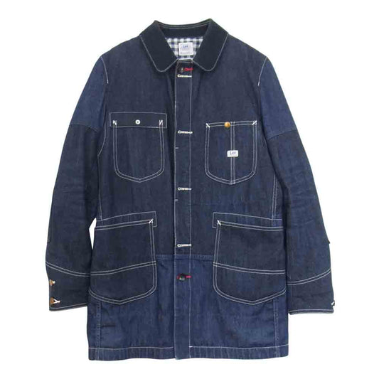 COMME des GARCONS コムデギャルソン JUNYA WATANABE MAN eYe × Lee WA-C904 ジュンヤワタナベマン リー 素材切替 パッチワーク デニム カバーオール ジャケット インディゴブルー系 XS【中古】
