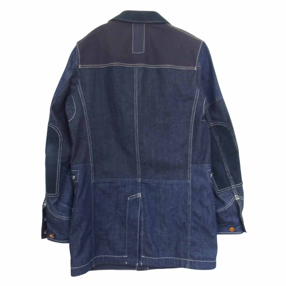 COMME des GARCONS コムデギャルソン JUNYA WATANABE MAN eYe × Lee WA-C904 ジュンヤワタナベマン リー 素材切替 パッチワーク デニム カバーオール ジャケット インディゴブルー系 XS【中古】