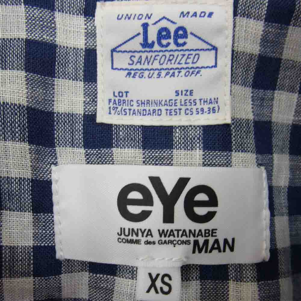 COMME des GARCONS コムデギャルソン JUNYA WATANABE MAN eYe × Lee WA-C904 ジュンヤワタナベマン リー 素材切替 パッチワーク デニム カバーオール ジャケット インディゴブルー系 XS【中古】