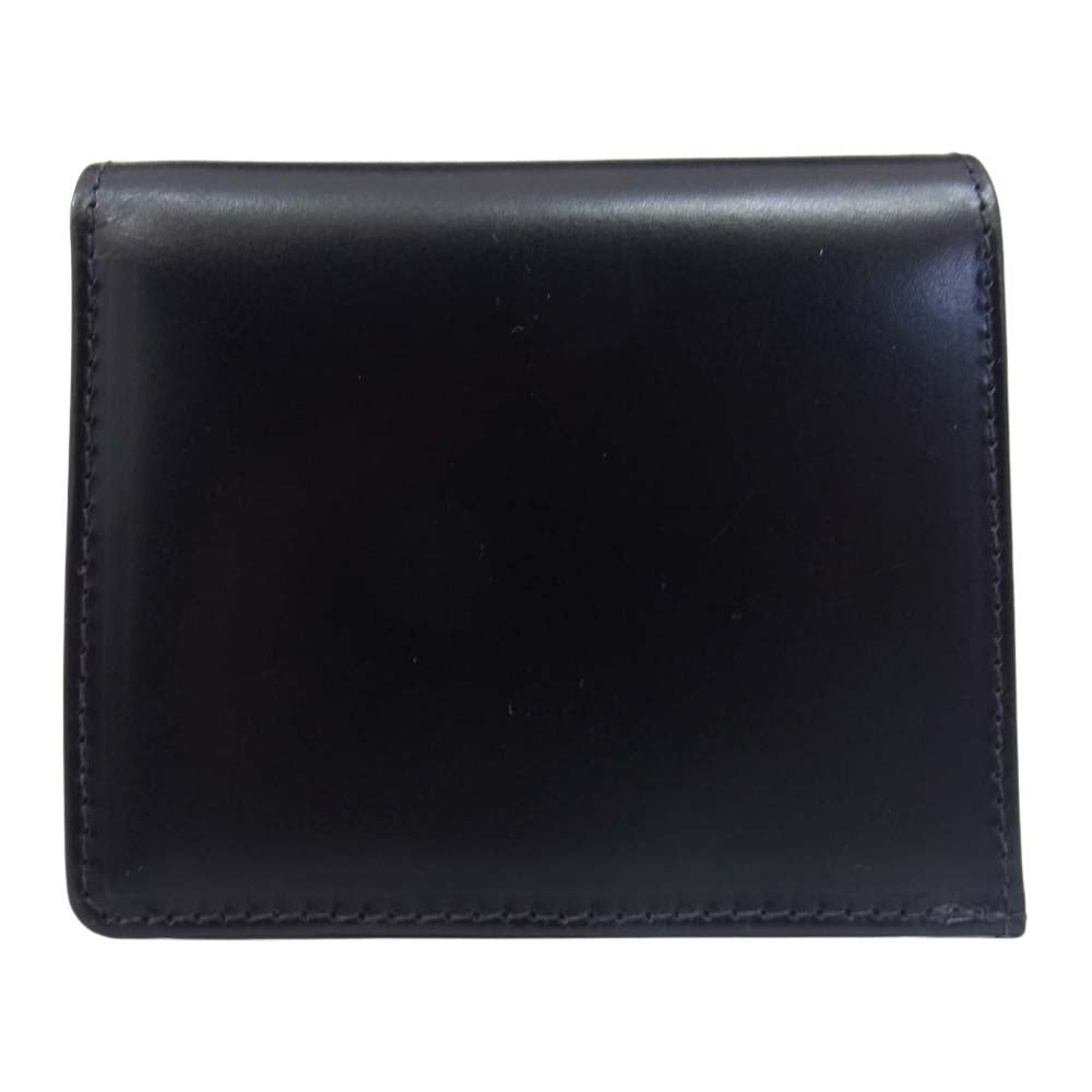 WHITE HOUSE COX ホワイトハウスコックス S1975 COMPACT WALLET BRIDLE LEATHER ブライドルレザー 三つ折り財布 コンパクト ウォレット ブラック系【中古】
