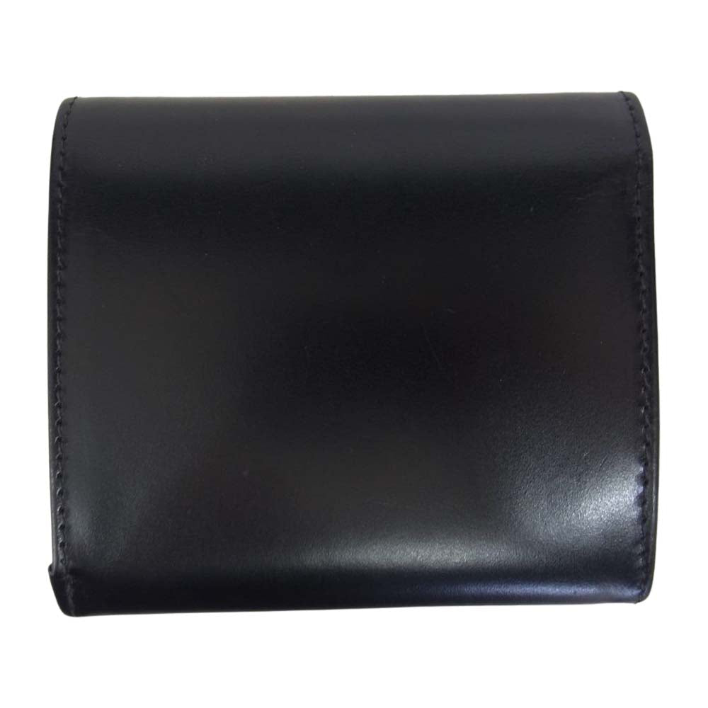 WHITE HOUSE COX ホワイトハウスコックス S1975 COMPACT WALLET BRIDLE LEATHER ブライドルレザー 三つ折り財布 コンパクト ウォレット ブラック系【中古】